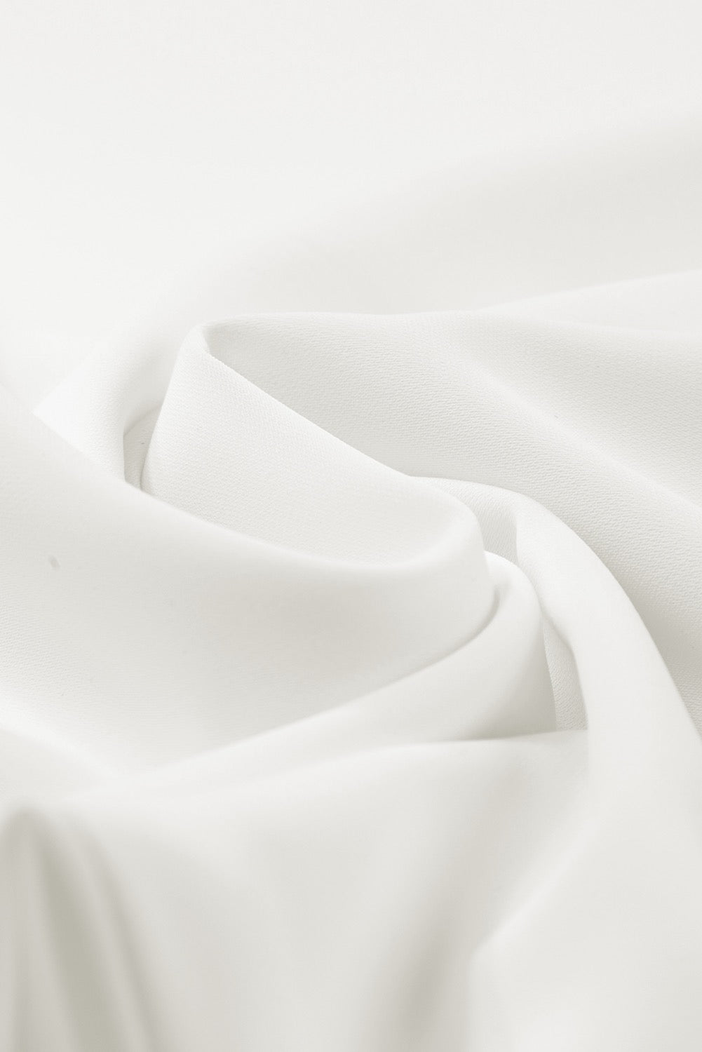 Silky Notched Petal Sleeve Blouse-White