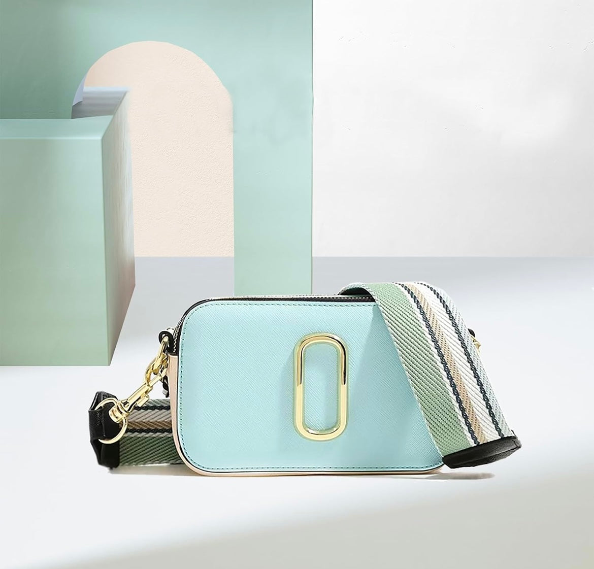 Designer Inspired Crossbody -Blue