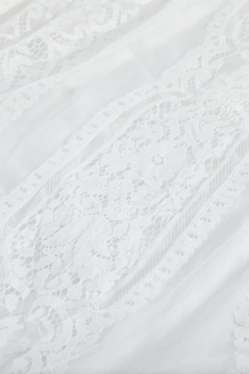 Lace V-Neck Maxi Dress - White