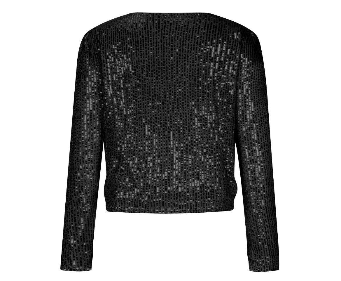 Shimmer Sequin Jacket - Black