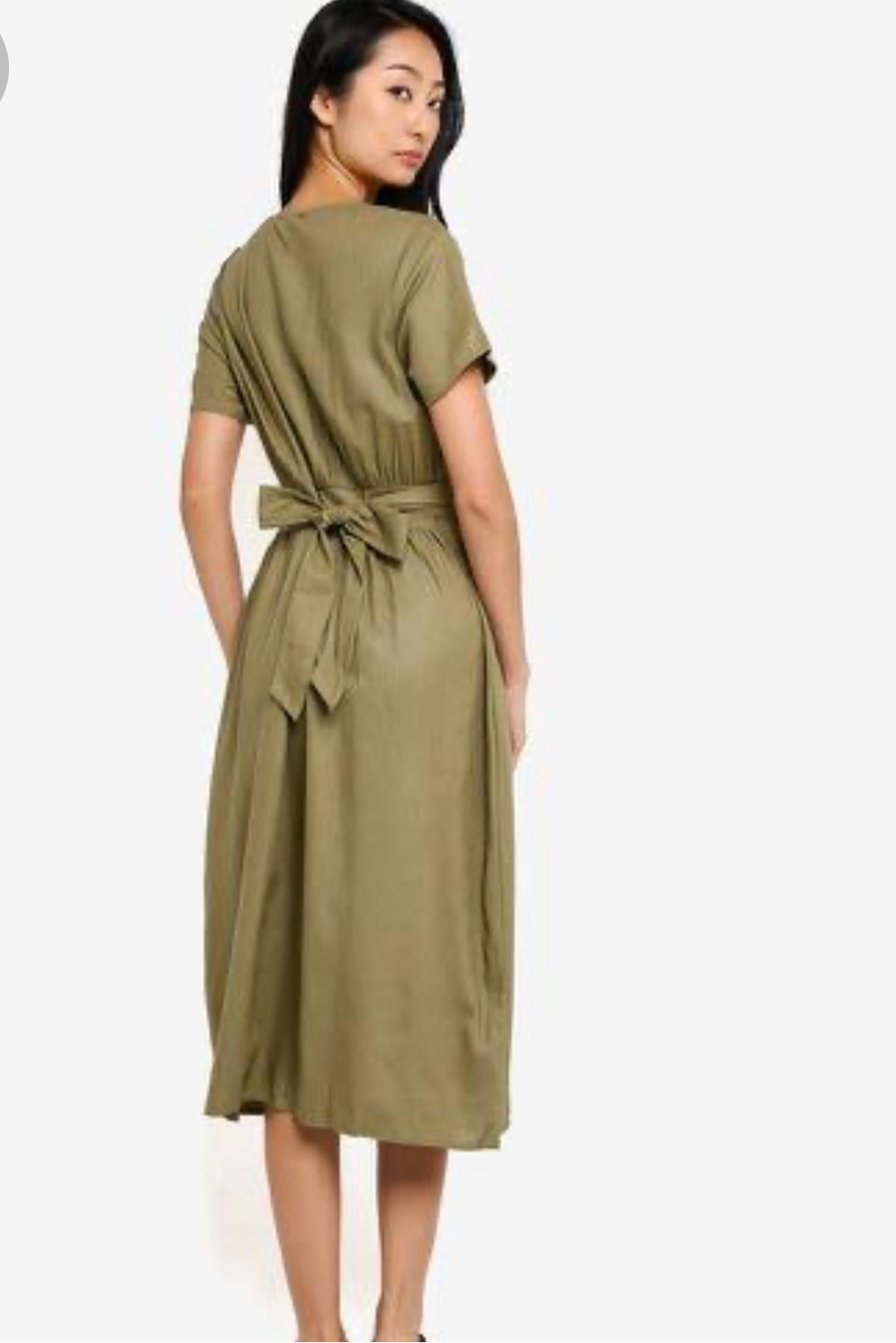 Olivia V-Neck Dress - Green