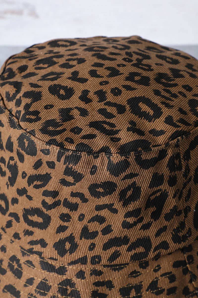 Leopard Print Bucket Hat for Women – Lightweight Chic Sun Hat