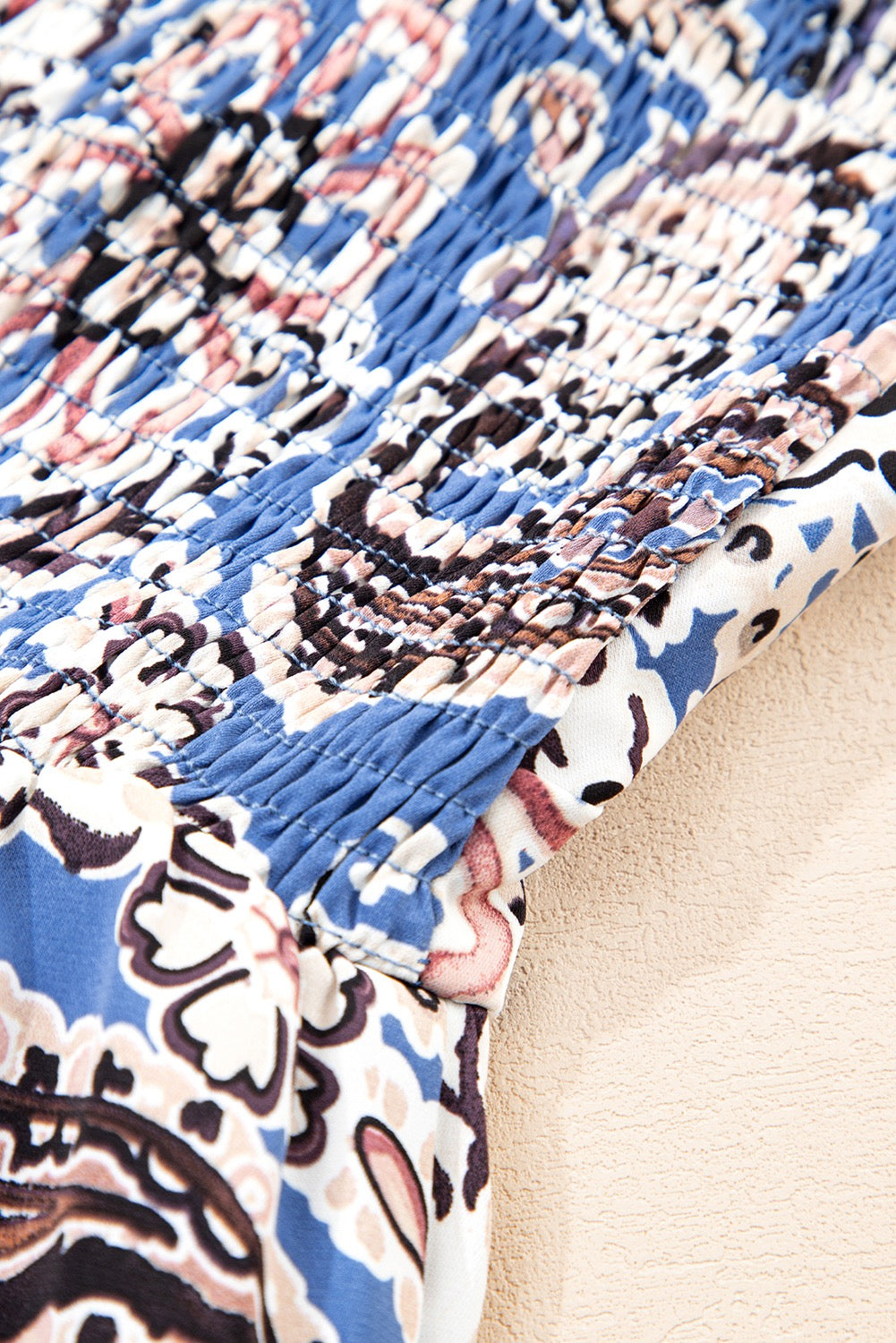 Paisley Floral Keyhole front Maxi Sundress - Blue