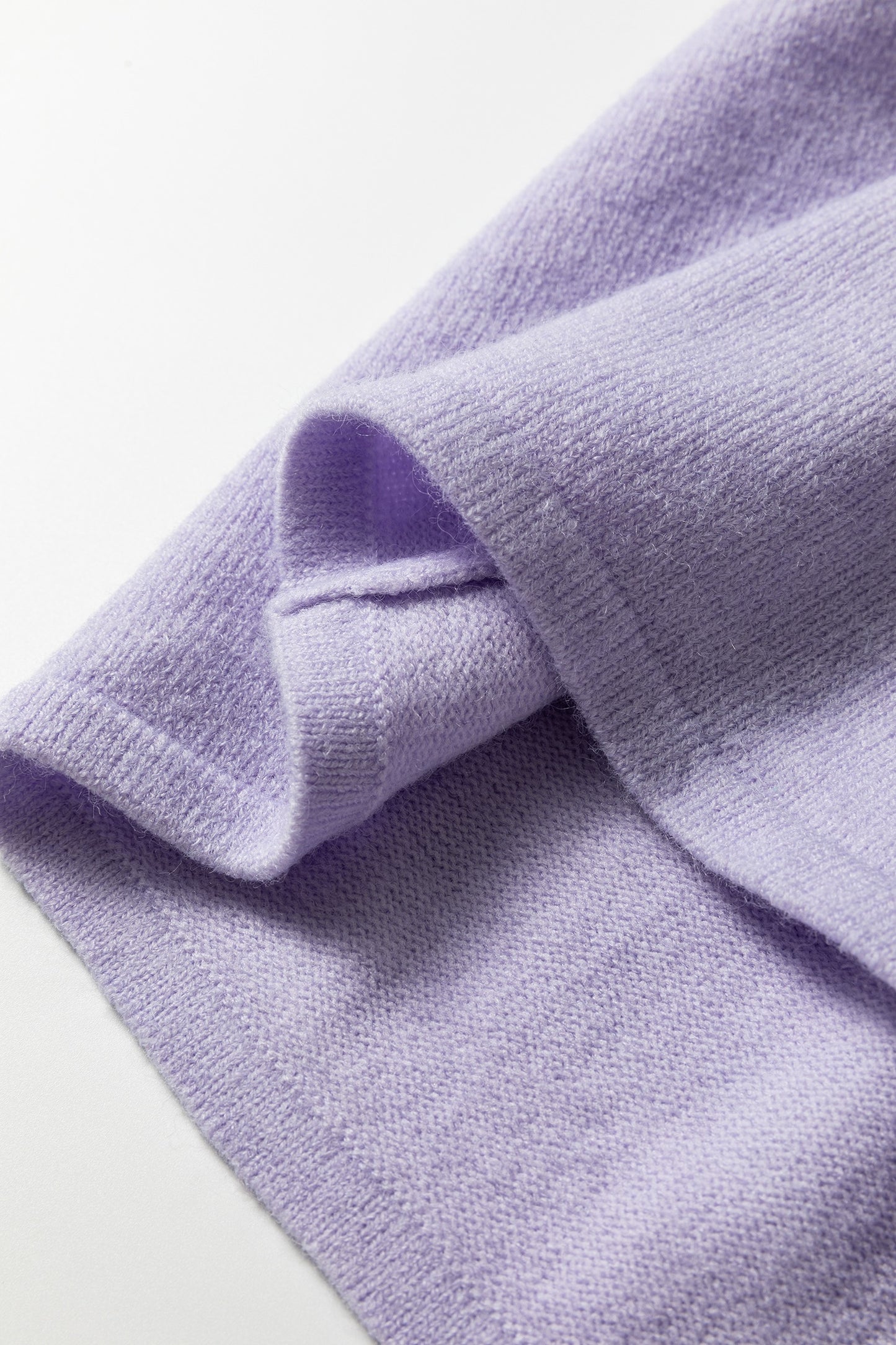 Lavender Soft Knit Button Front Top