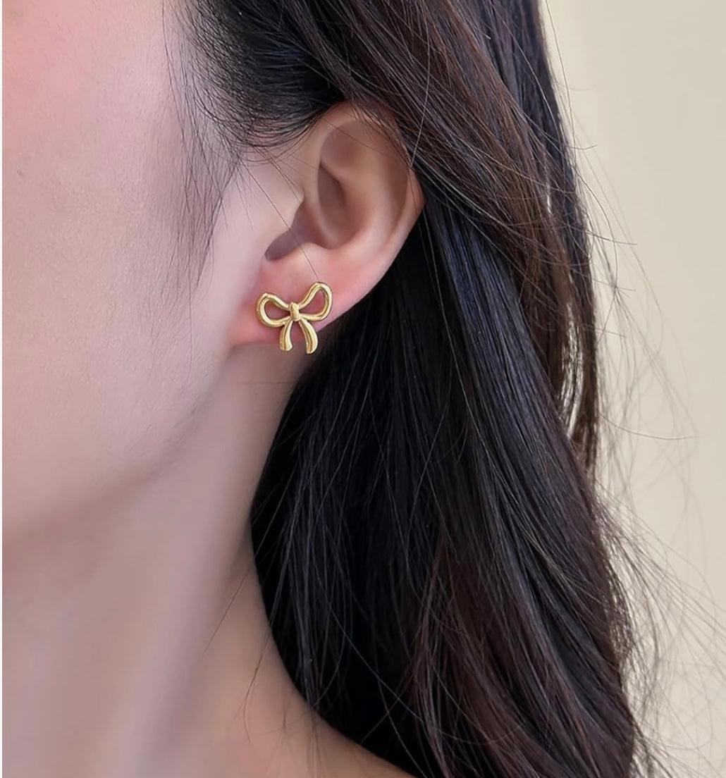 Bow Knot Earring - Gold