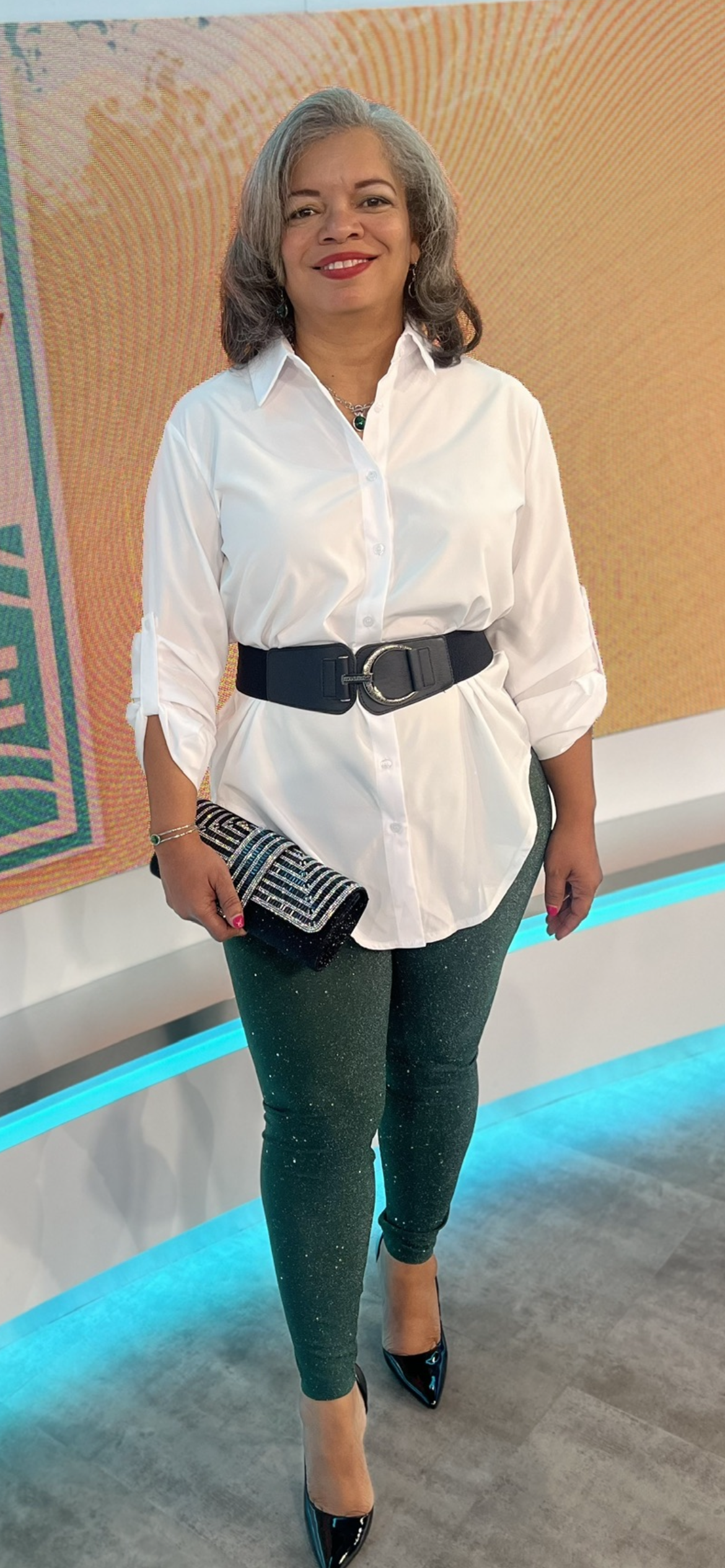 Wide Band  Buckle Belt - Black