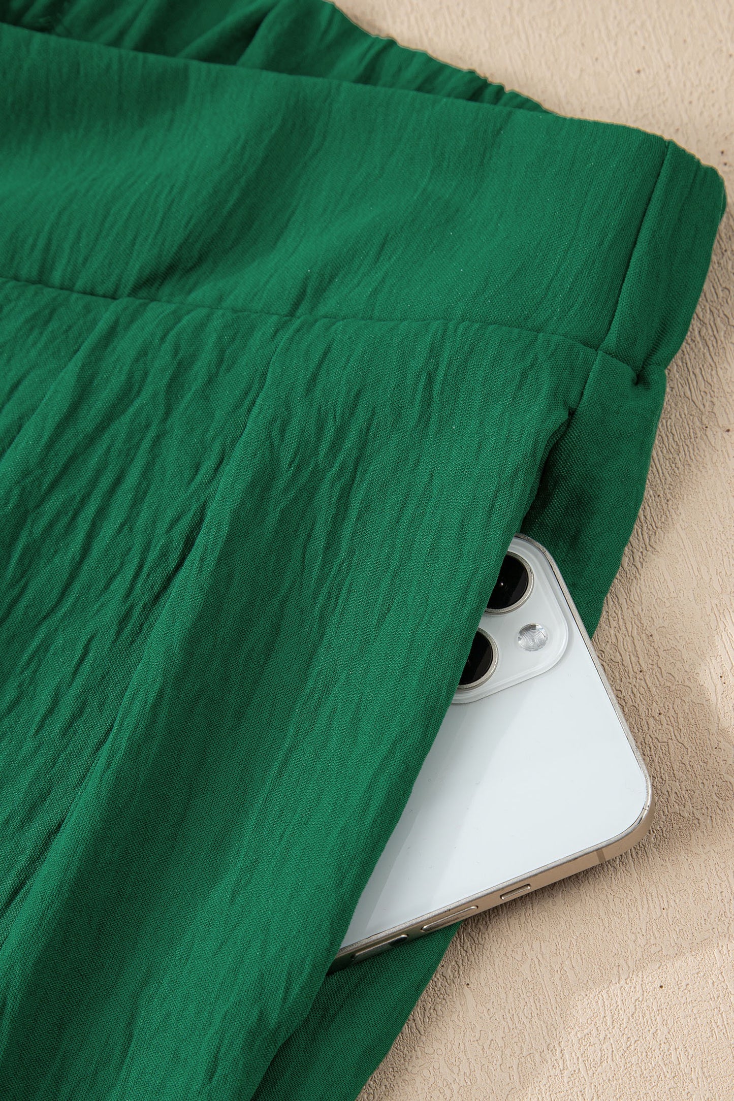 Emerald Green Wide Leg Pants – High Waisted Flowy Trousers for Women