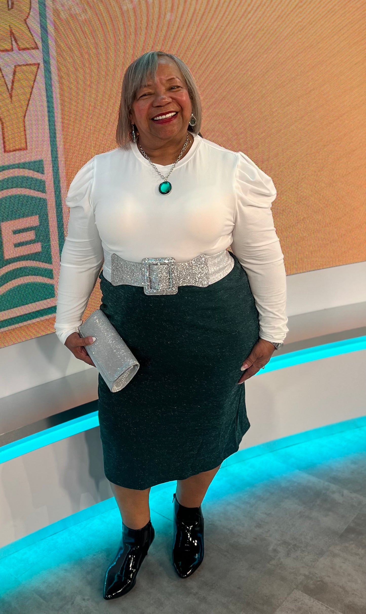 Shimmer Skirt - Emerald