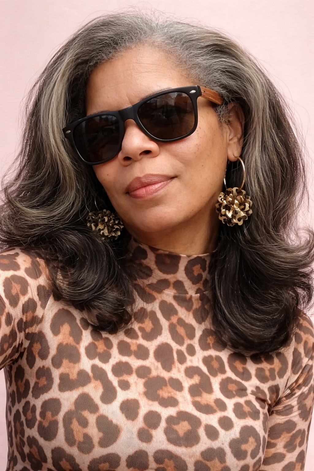 Brown Wayfarer Sunglasses with Wood Arms | Classic UV Protection