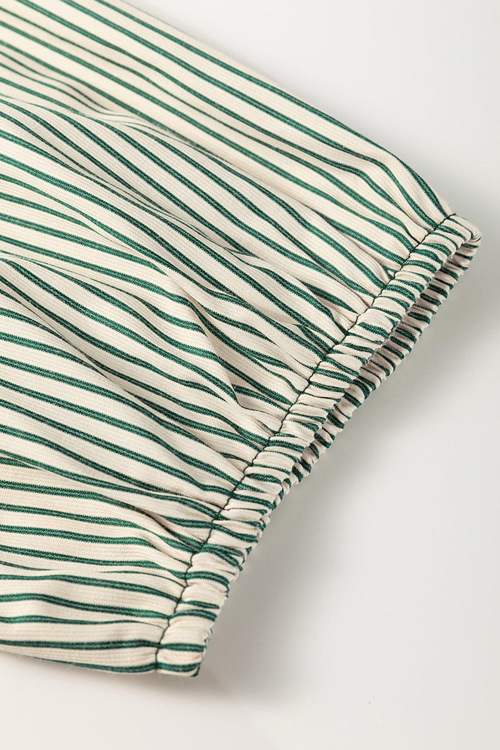 Stripe Pocket Front Shirt Dress- Green