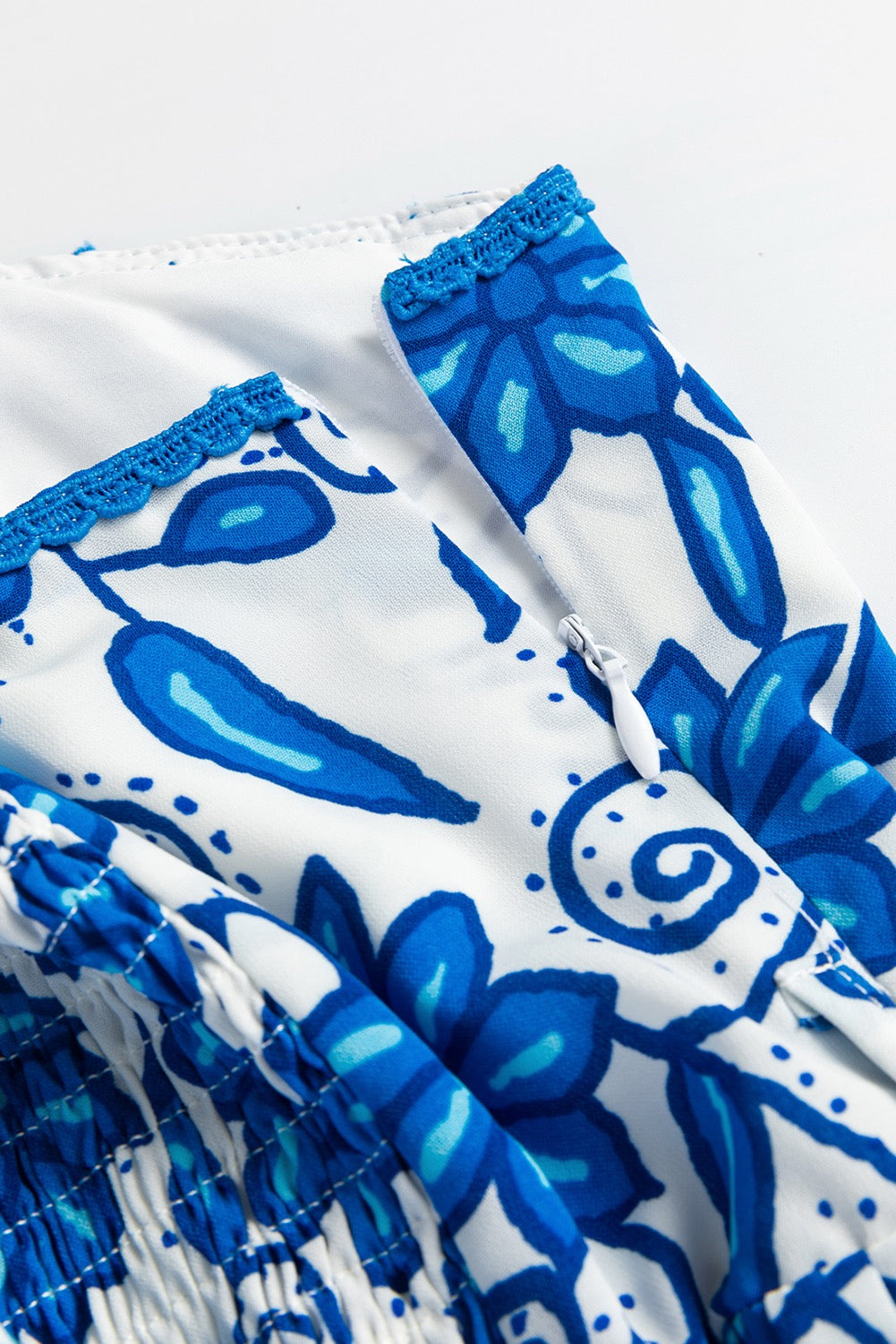 Floral Print Maxi Sundress- Blue