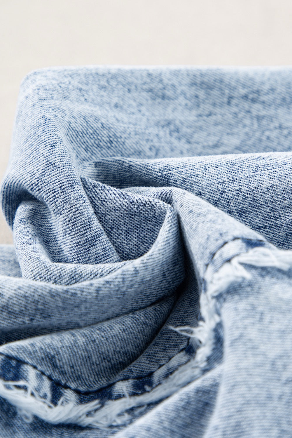 Vintage Wash Denim Backless Wide-Leg Overall Jumpsuit