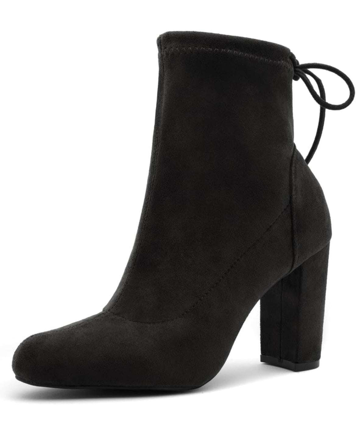Ankle Tie Bootie Black