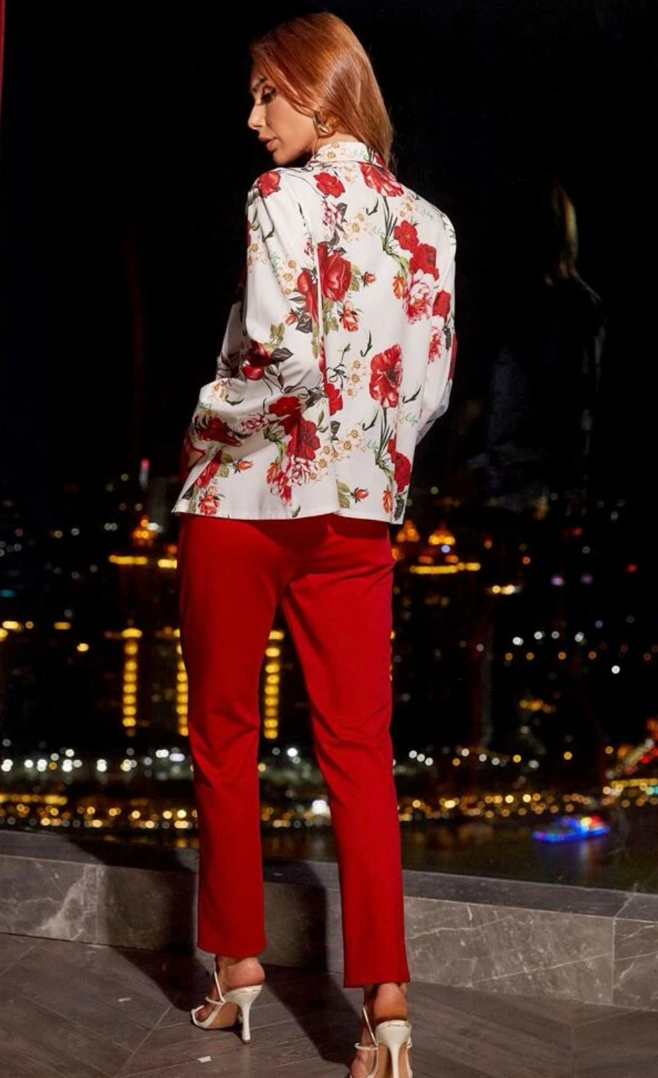 Tie Waist Pants - Red