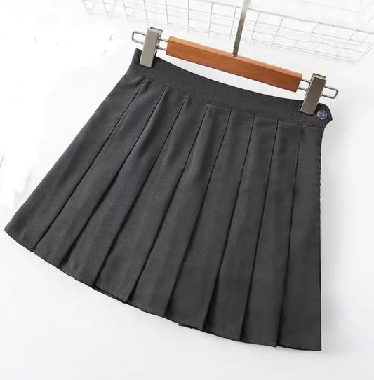 Lila Pleated Skirt - Black