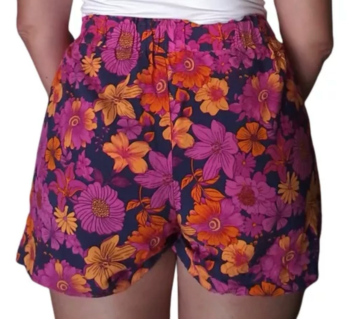 Floral shorts - Multicolor Pink