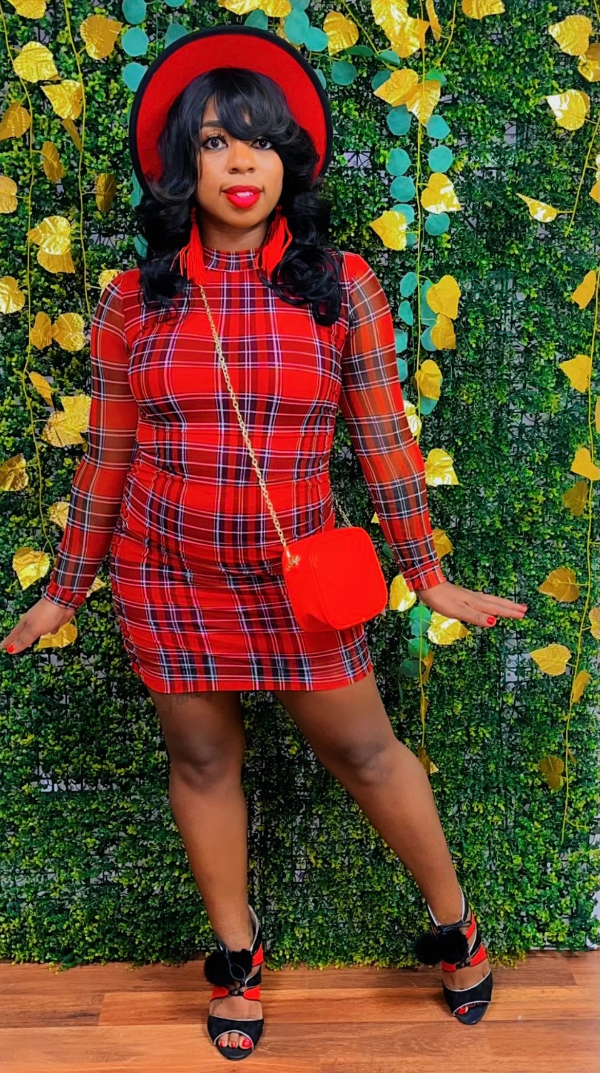 Red Plaid Dress