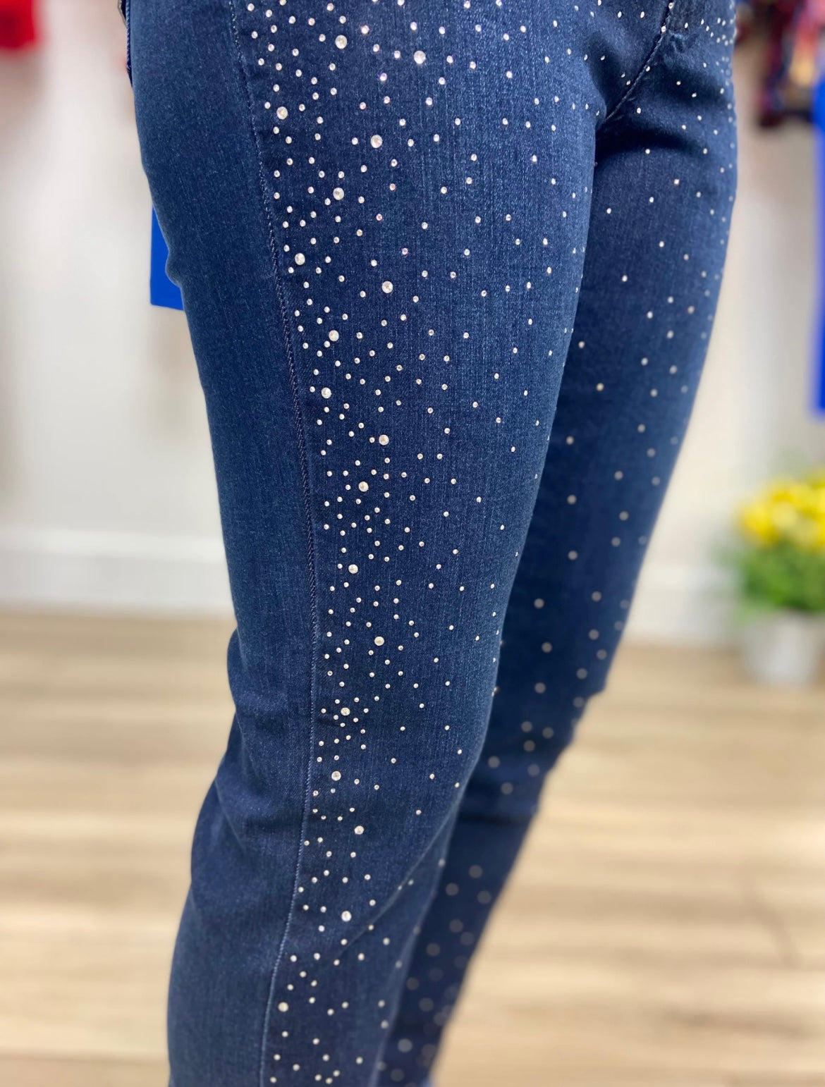 Embellished Front Denim Jeans