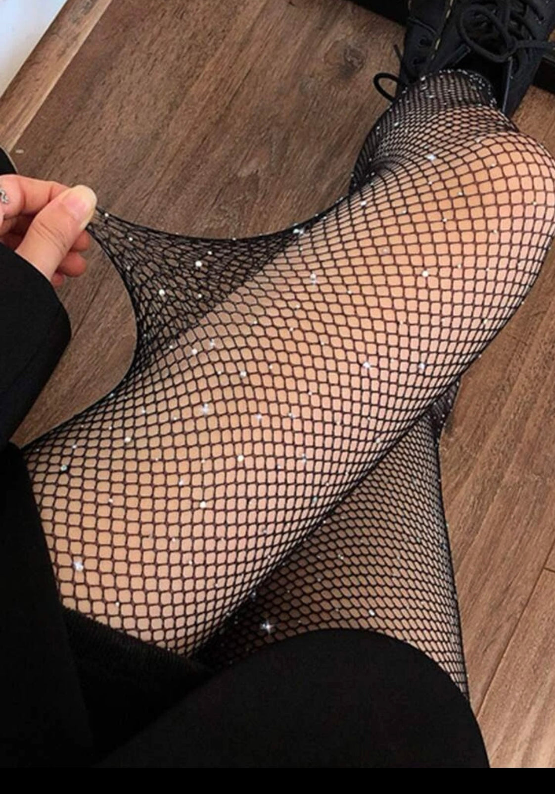 Sparkle Fishnet Tights - Multi colored