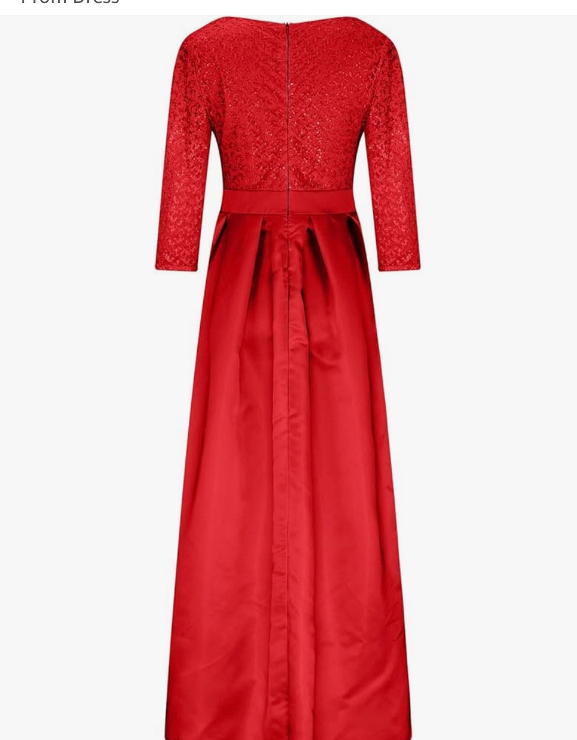 Lace V Gown-Red