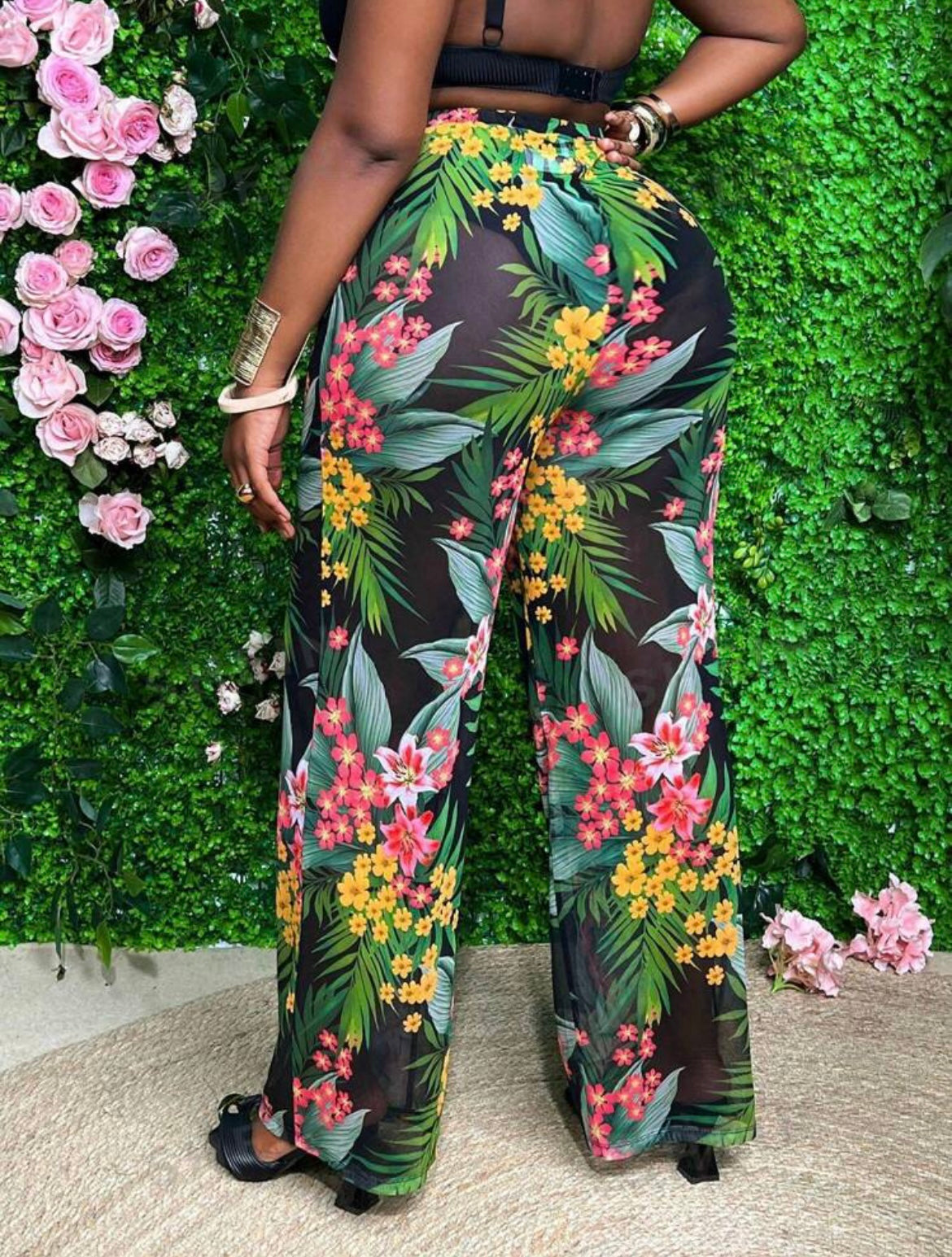 Resort Beach Tropical Sheer Pants