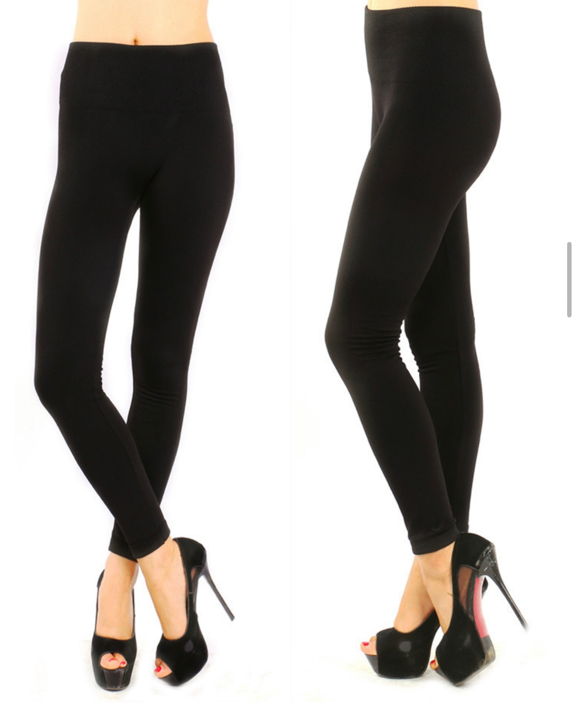 Wide Band Leggings -Black