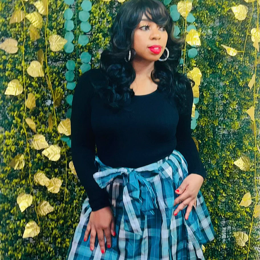 Brittany Plaid Skirt - Green