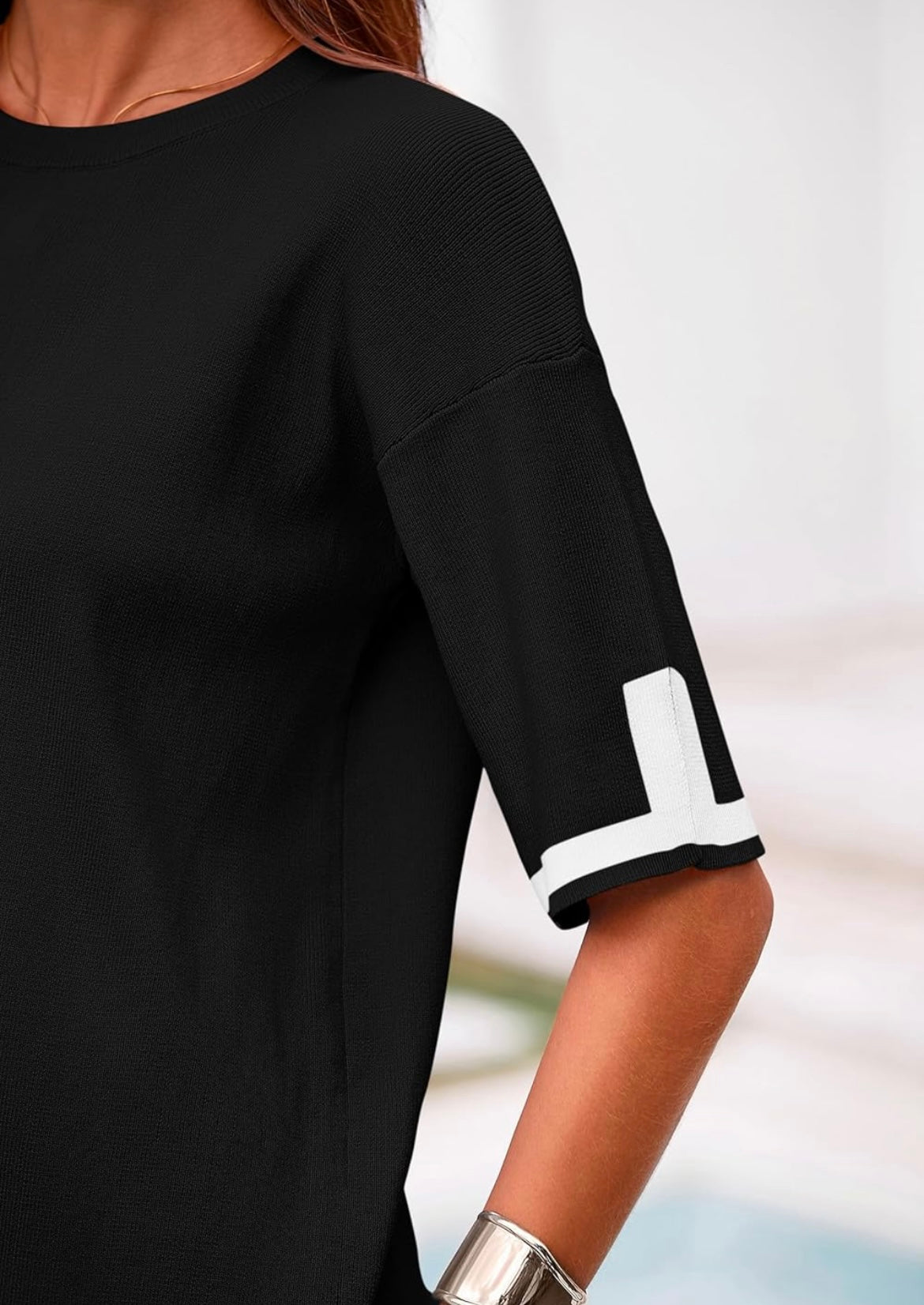 Two-piece Top & Bottom Coordinate Set – Black