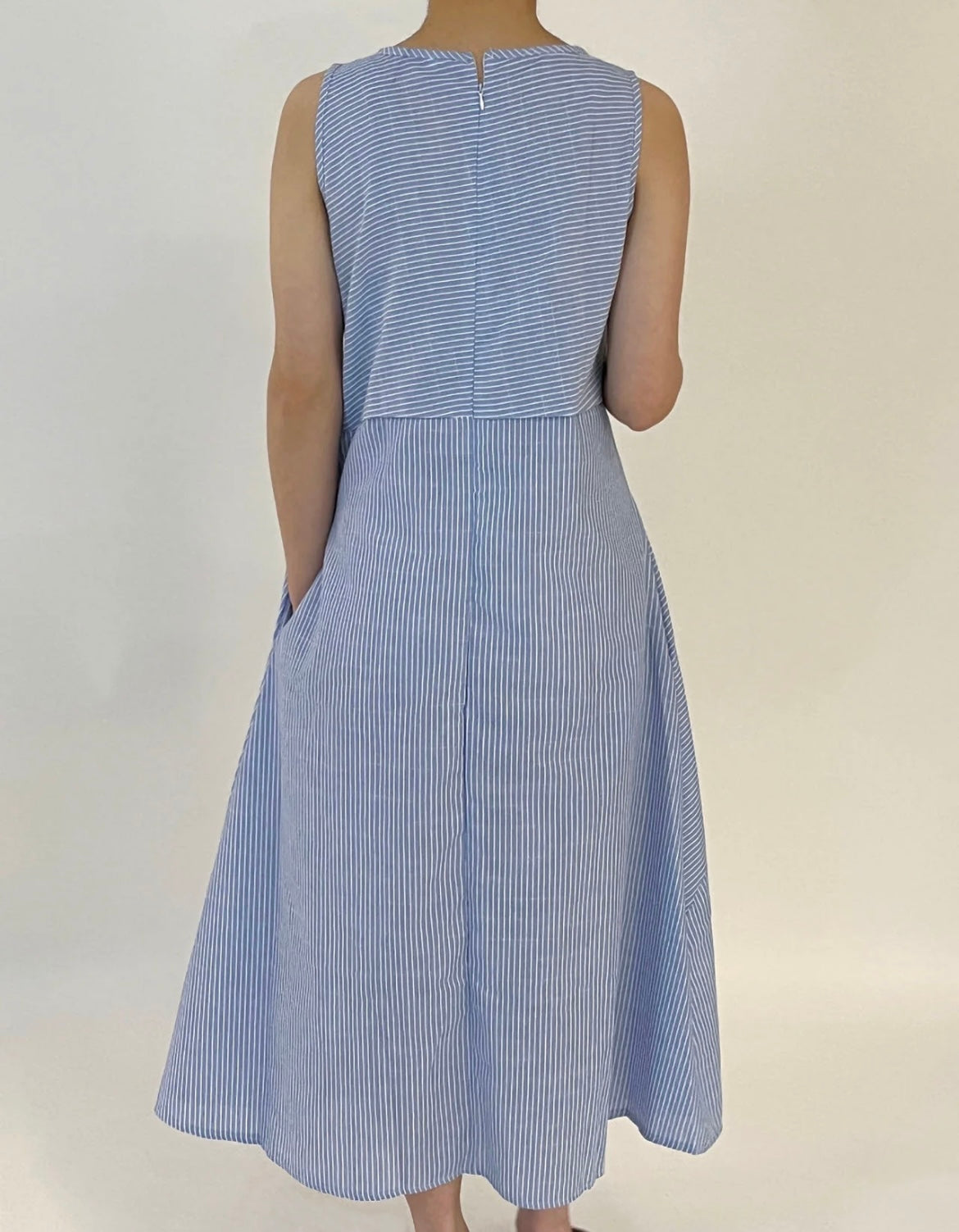 Stripe Midi Dress - Blue