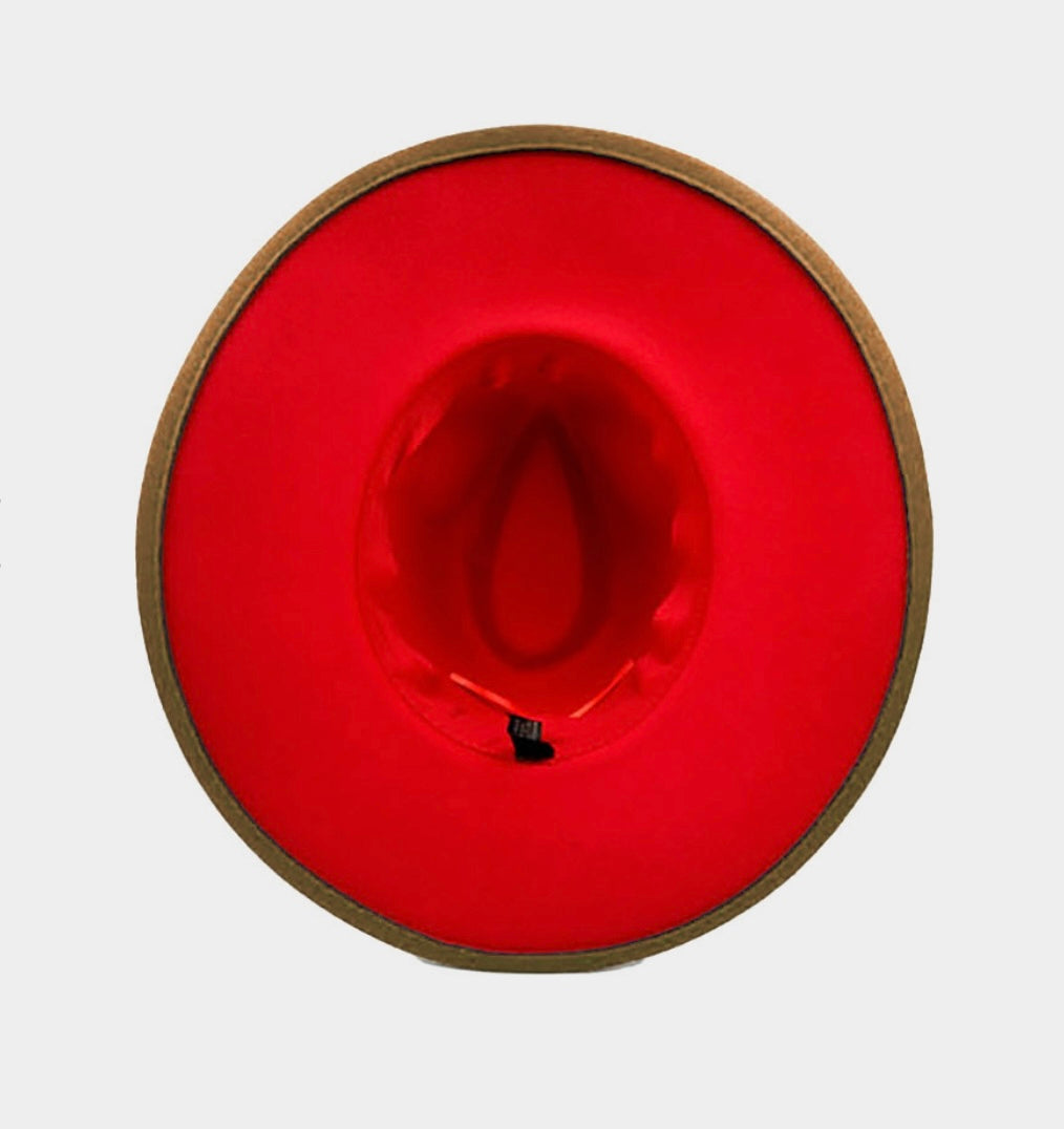 Leather Band Fedora-Khaki