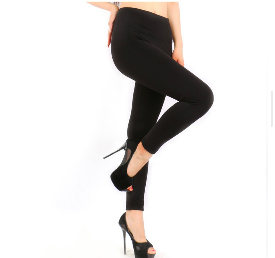 Wide Band Leggings -Black