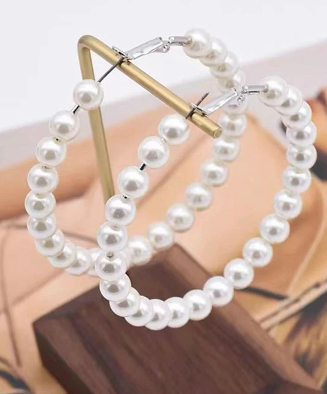 Pearl Hoop Earrings