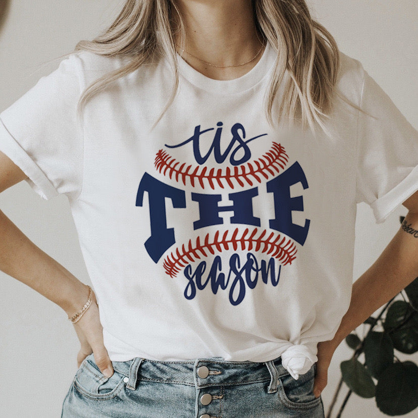 Tis The Season Graphic T- Shirt -White