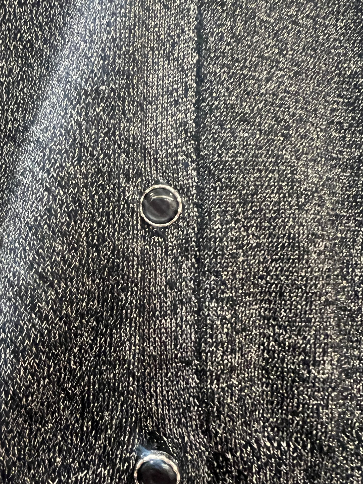 Dear Rose Metallic Knit Button-Front Cardigan | Lightweight Shimmer Sweater