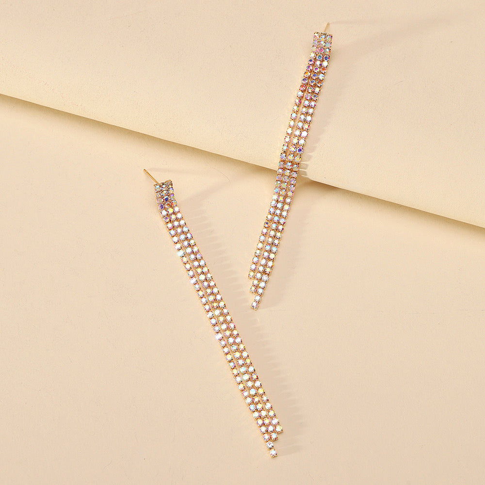 Rhinestone Tassel Earring