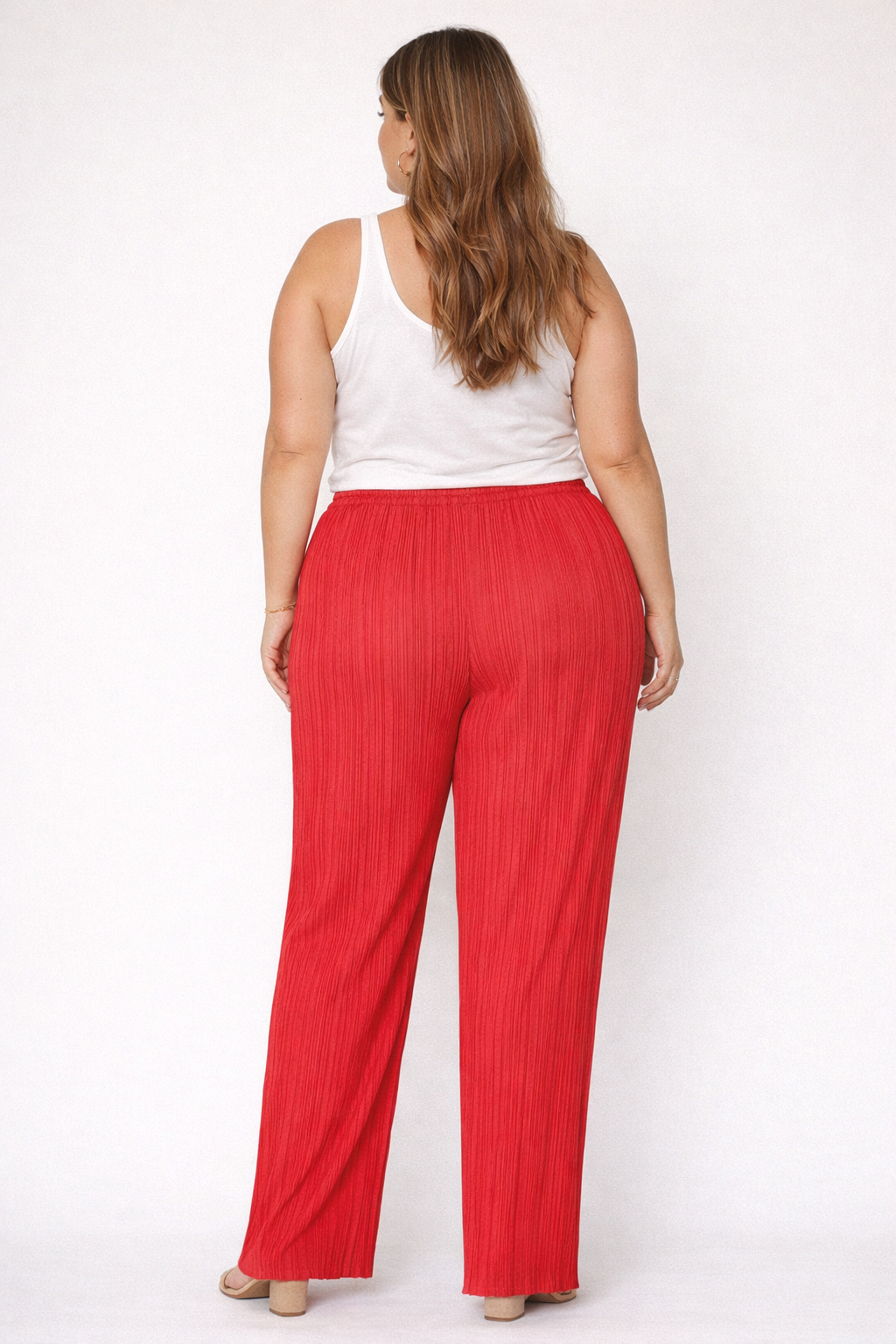 Pleated Pants - Red