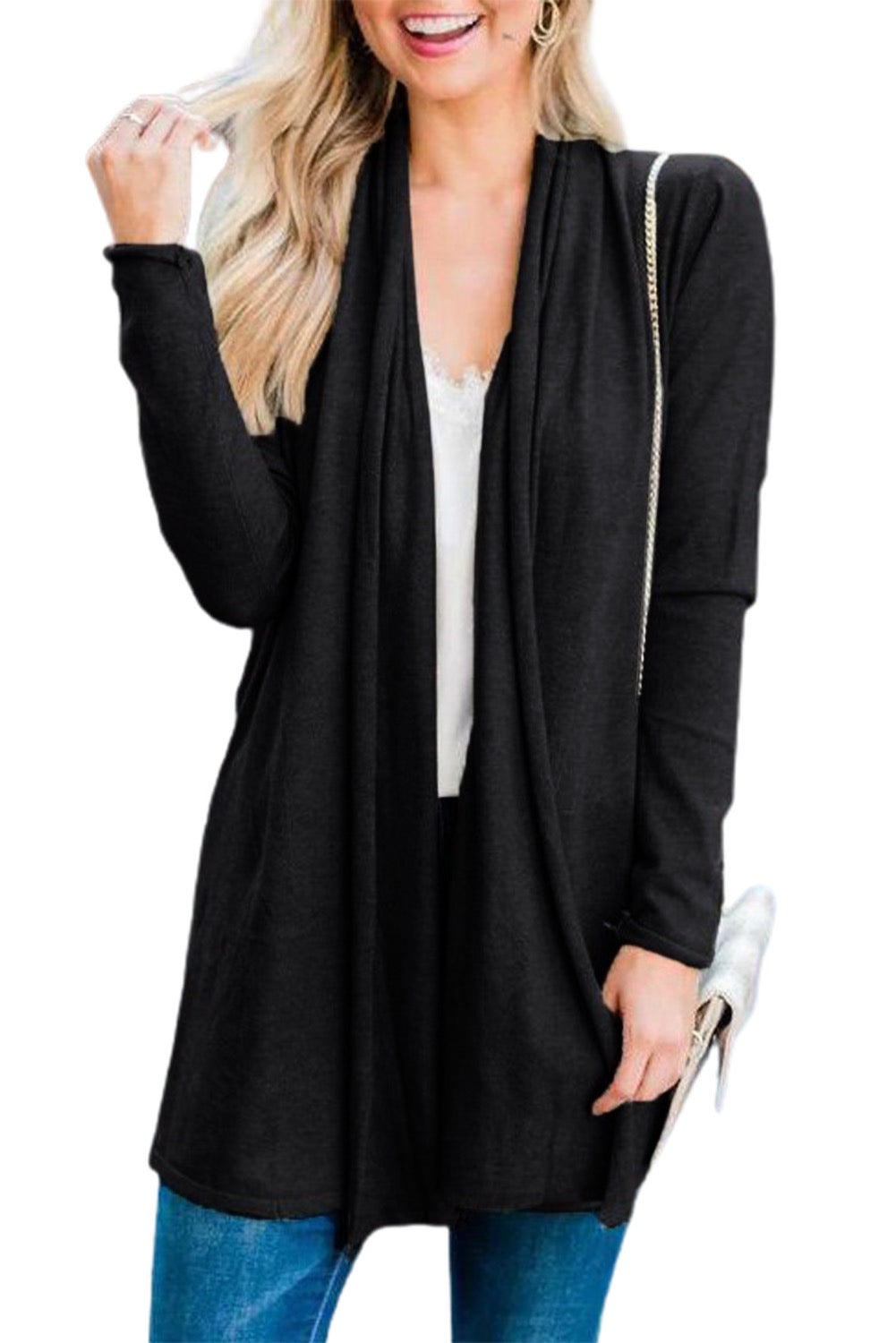 Open Cardigan- Black