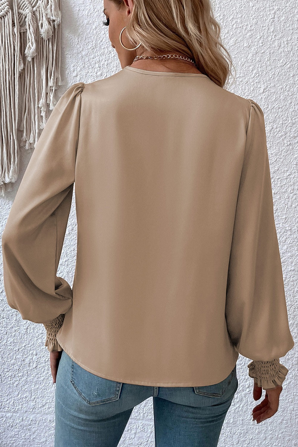 Wrap Blouse - Beige