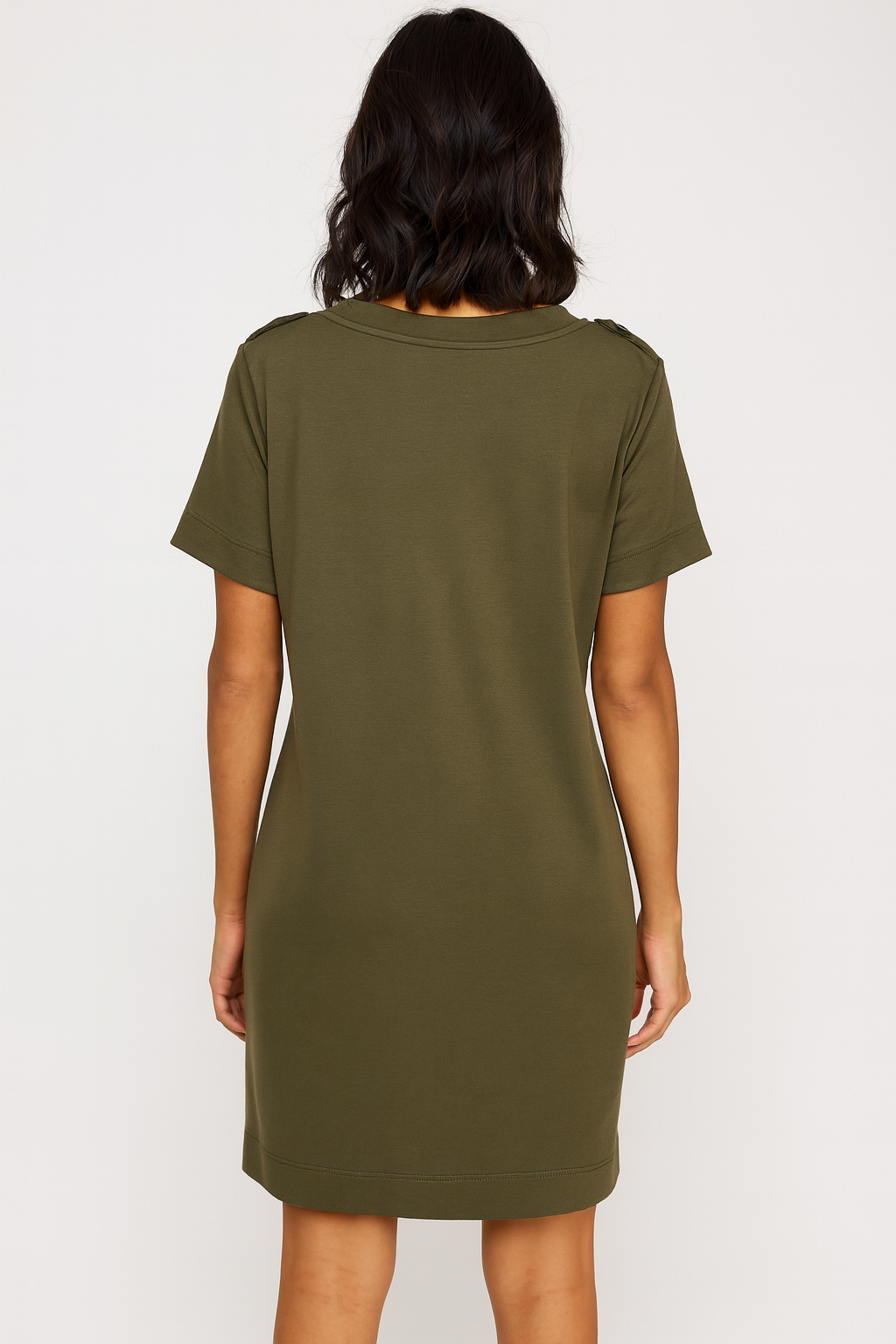 Utility Front Pocket Dress - Olive Green