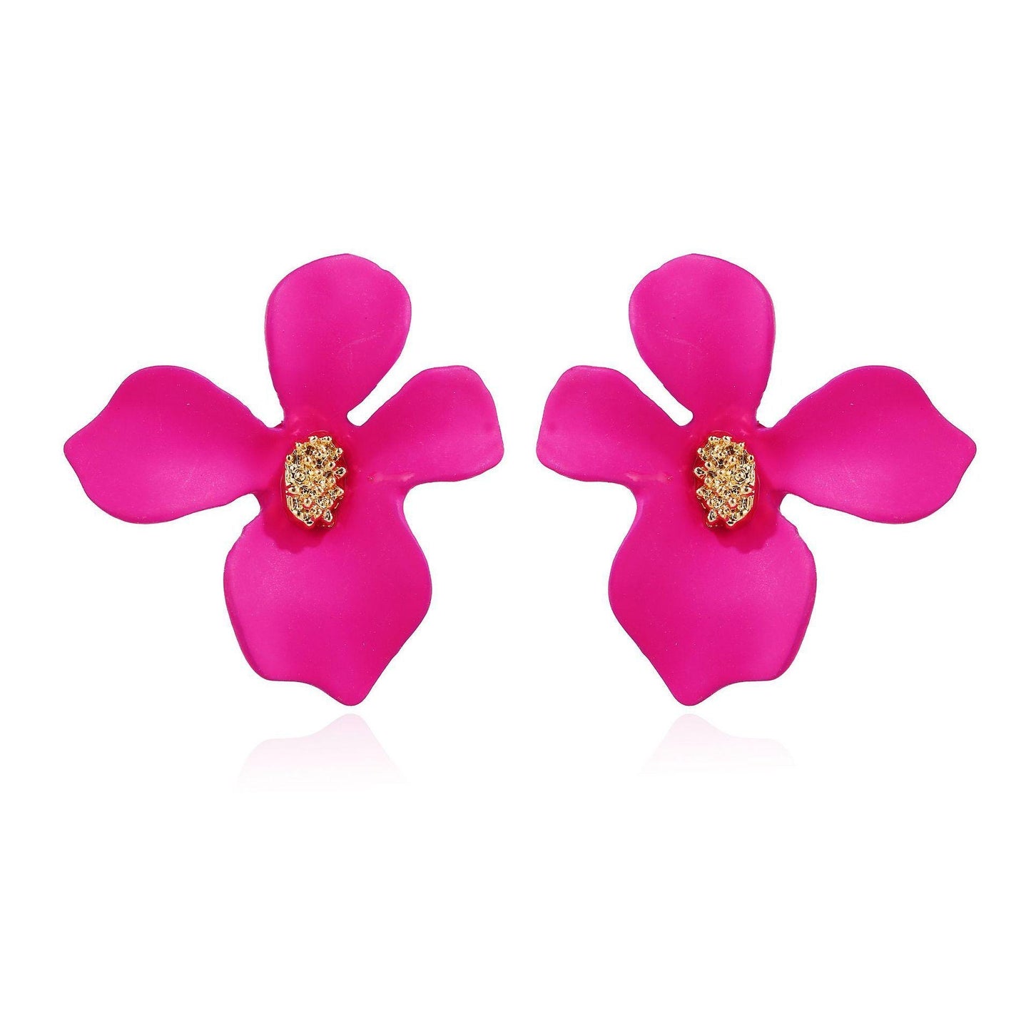 Flower Earrings - Rose Pink