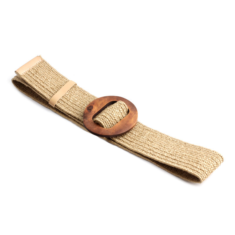Fashion Weave Belt - Khaki