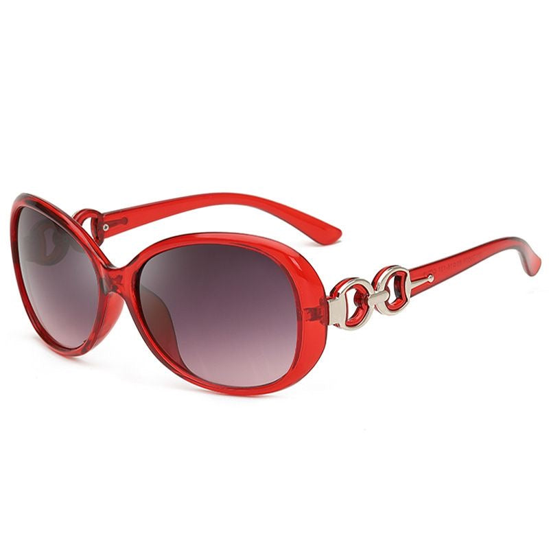Kelly Round Frame Sunglasses -Red