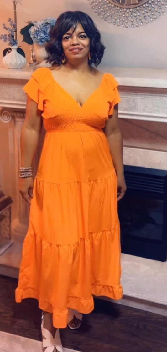 The Mandi Dress- Orange