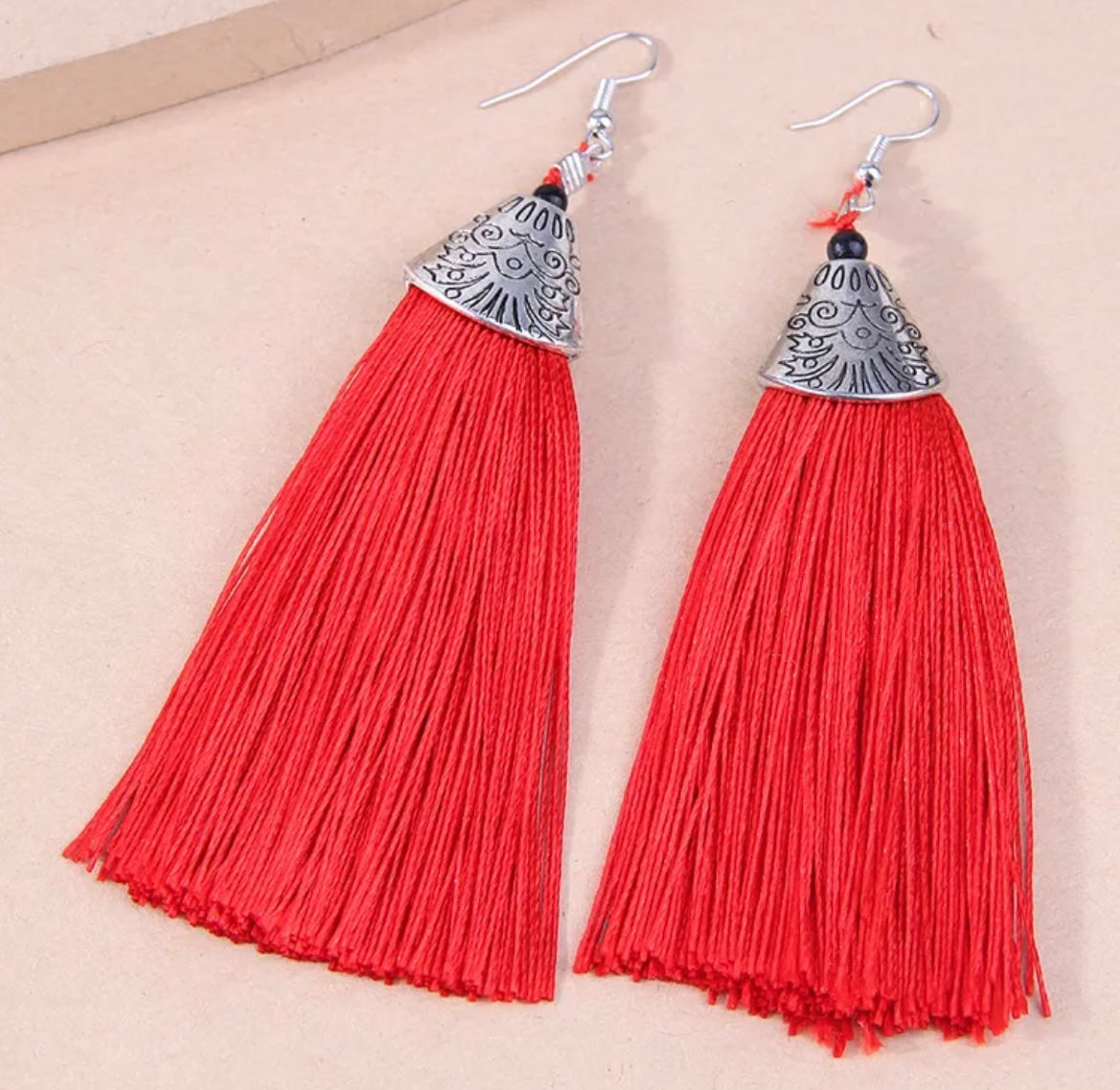 Tassel Earring - Red