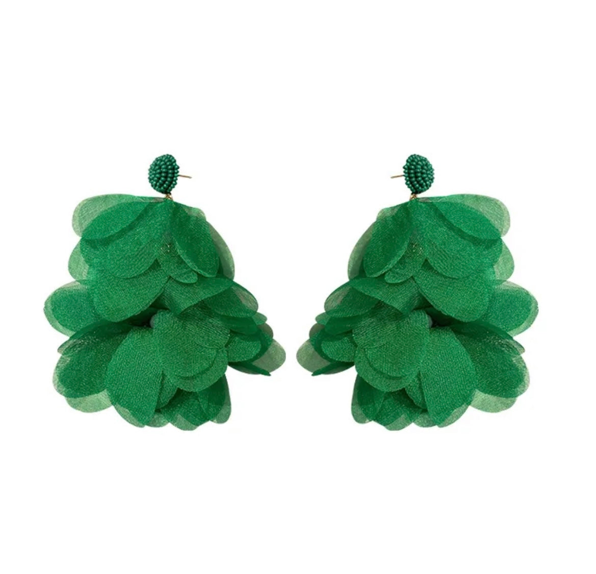 Flamenco Bead Earring- Green