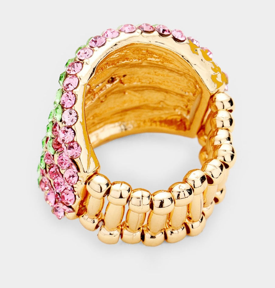 Brilliance Ring - Pink & Green