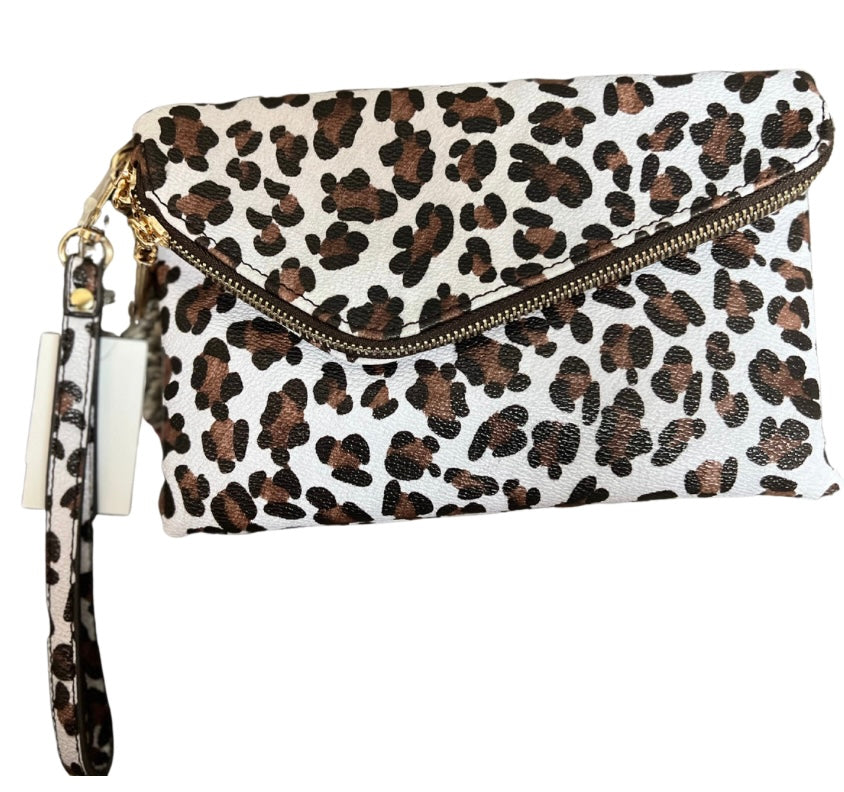 Animal Print Envelope Clutch