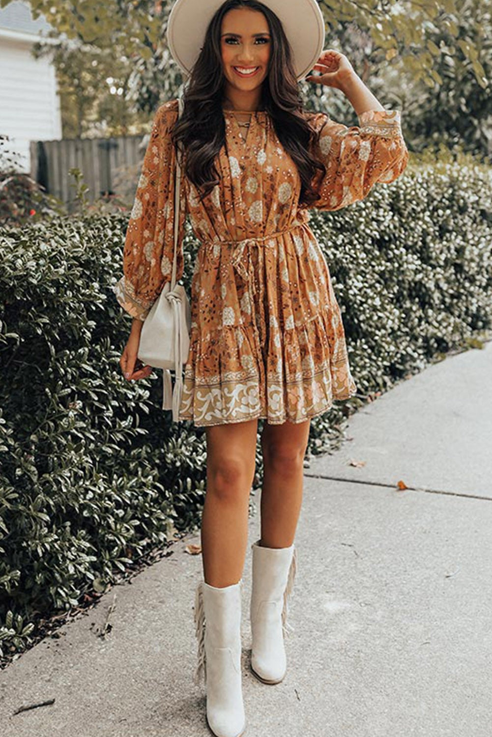 Boho Floral Dress