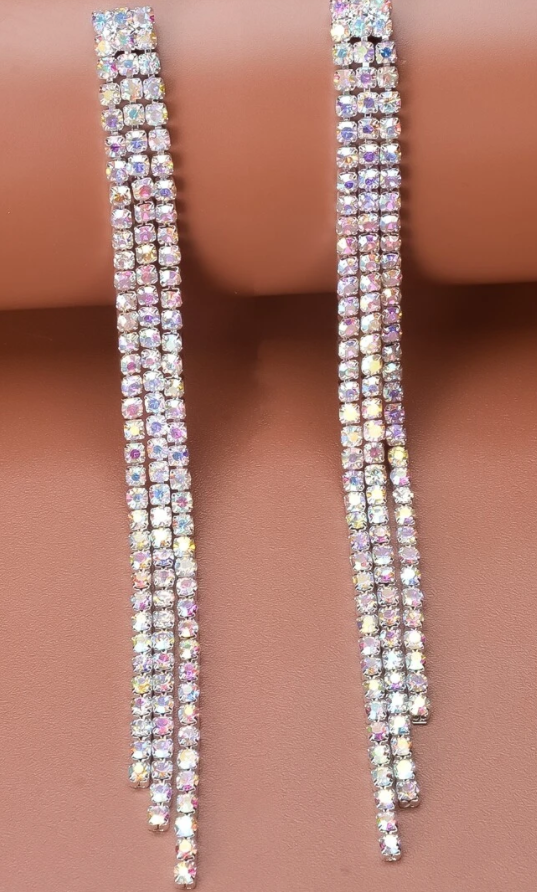 Rhinestone Tassel Earring