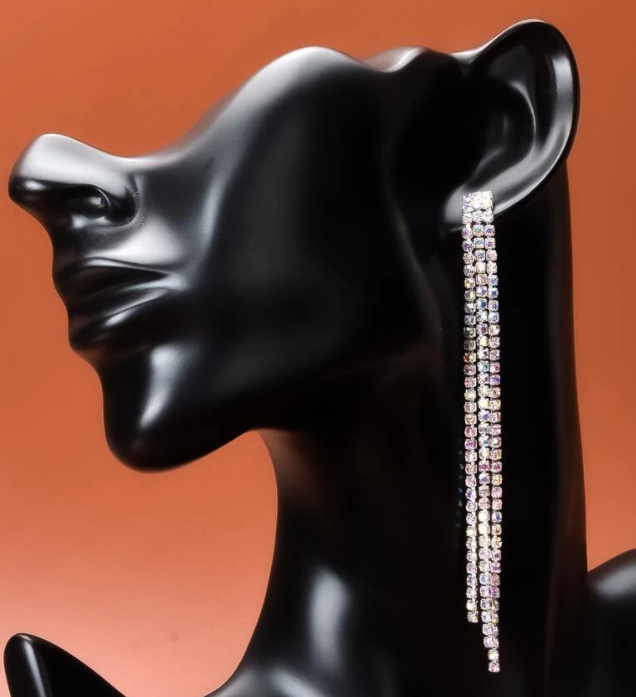 Rhinestone Tassel Earring